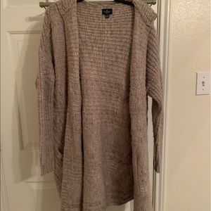 Brown knit cardigan